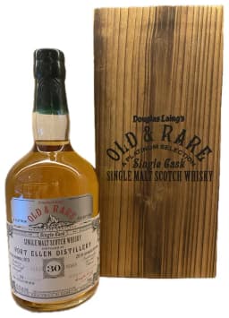 Port Ellen 30 Year Old  Douglas Laing's Old & Rare Platinum Selection Single Cask Single Malt Scotch Whisky thumbnail 1