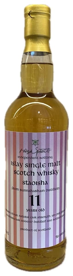 High Spirits Staoisha 11 Years Old Islay Single Malt Scotch Whisky (Distilled 2013) thumbnail 1