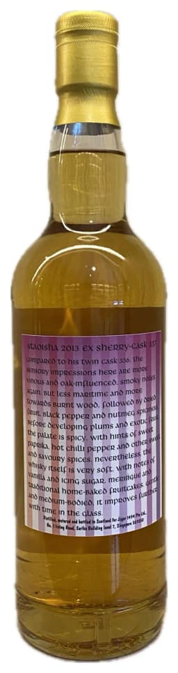 High Spirits Staoisha 11 Years Old Islay Single Malt Scotch Whisky (Distilled 2013) thumbnail 2