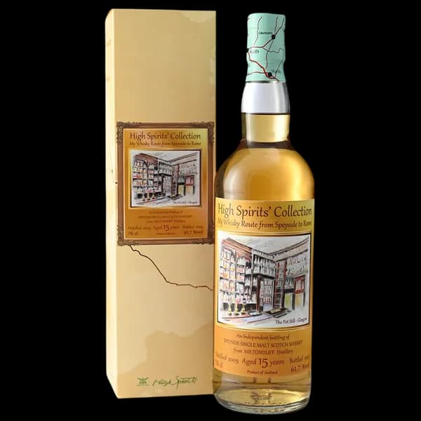 High Spirits' Collection My Whisky Route from Speyside to Rome Miltonduff 15 Years Old