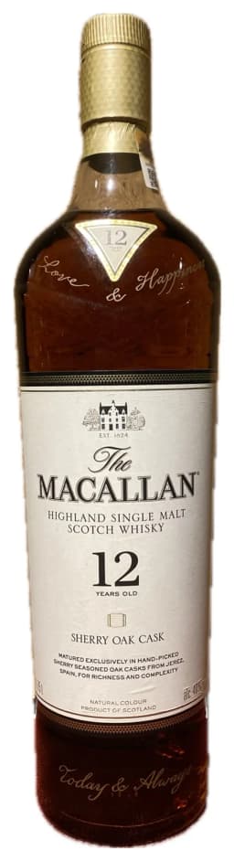 Macallan 12 Years Old Sherry Oak Single Malt Scotch Whisky (1.75L) thumbnail 1