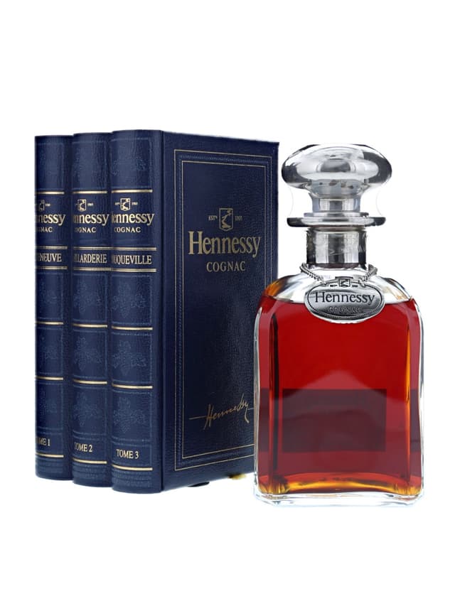 Hennessy Silver Top Tome Library Decanter, 1970s 