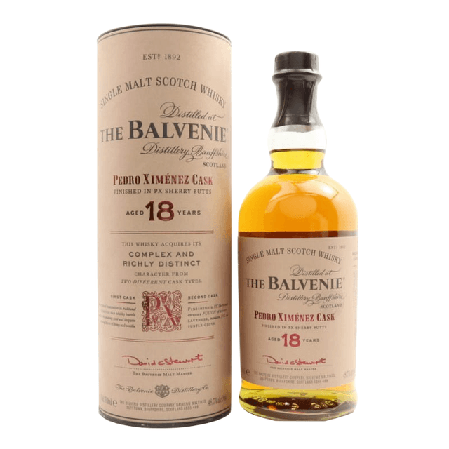 BALVENIE 18 YEAR OLD PEDRO XIMENEZ CASK Single Malt Scotch Whisky