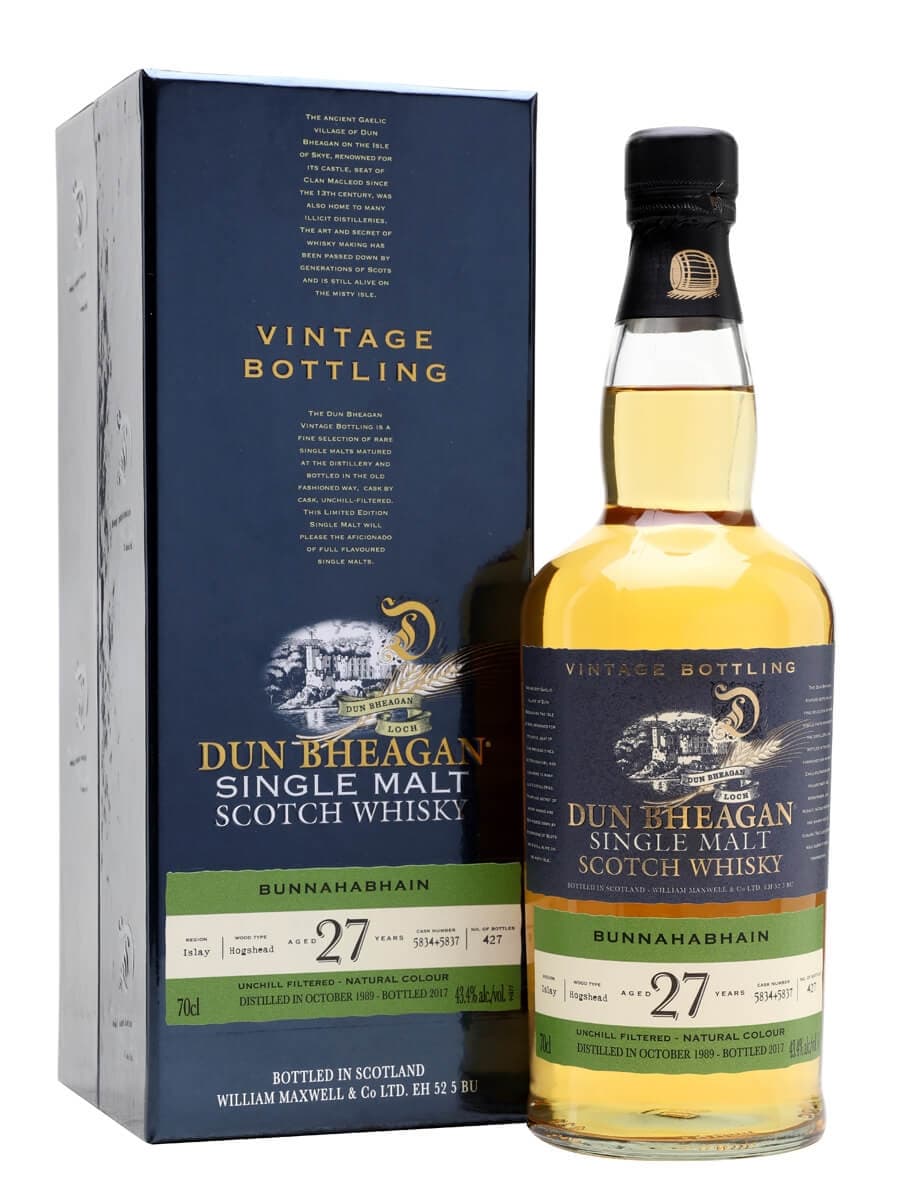 Bunnahabhain 27 Years Old Dun Bheagan 1989